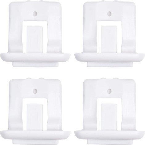 Ultra Durable WD12X10304 Dishwasher Upper Rack Slide End Cap Replacement Part by BlueStars – Exact Fit For GE & Hotpoint Dishwashers - Replaces AP4484666 WD12X344 WD30X97 PS2370502 - PACK OF 4