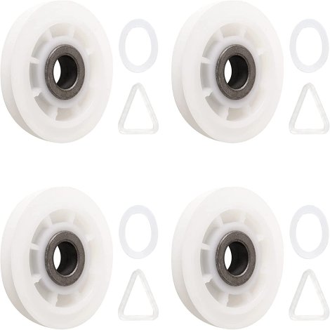 Ultra Durable 279640 Dryer Idler Pulley Replacement Part by BlueStars - Easy to Install - Exact Fit for Whirlpool & Kenmore Dryers - Replaces 3388672 697692 AP3094197 W10468057 - Pack of 4