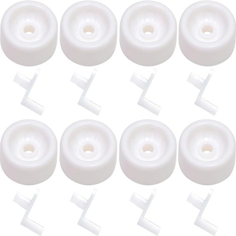 Ultra Durable WD12X271 Dishwasher Dishrack Roller Kit by BlueStars - Easy to Install - Exact Fit for General Electric Dishwashers - Replaces WD12X0271 AP2039084 PS259136 - PACK OF 8