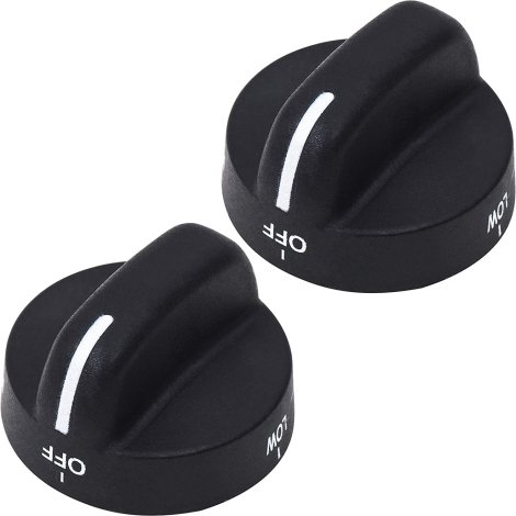 BlueStars Ultra Durable 8273103 Range Control Knob Replacement Part Exact Fit for Whirlpool & Amana Ranges - Replaces 8273107 8273111 PS11745570 AP6012363 - Pack of 2