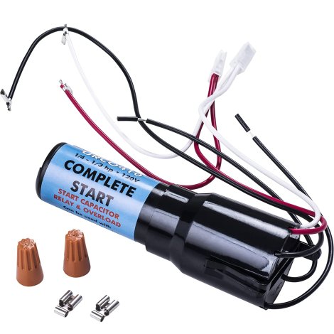 Ultra Durable URCO410 3-in-1 Universal Hard Start Capacitor Kit by BlueStars - Exact Fit for Refrigerators & Freezers Compressors - Replaces HS410, RC0410, TJ90RCO410, AP4503017, 600-410, ERP410