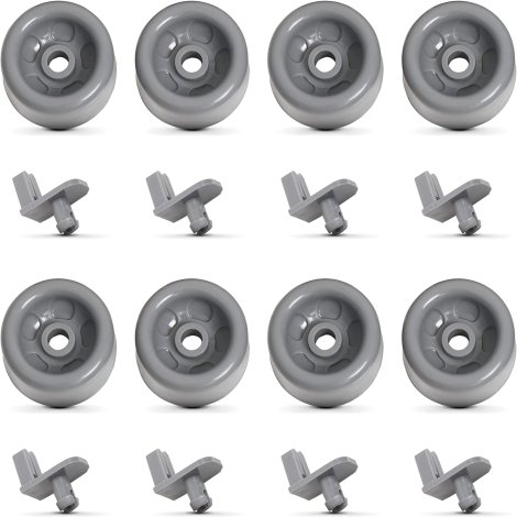 [UPGRADED] Ultra Durable WD35X21041 Dishwasher Lower Rack Roller And Axle Kit Replacement by BlueStars – Exact Fit For GE Dishwashers – Replaces WD12X10261 WD12X10107 WD12X10136 WD12X10277-8 PACKS