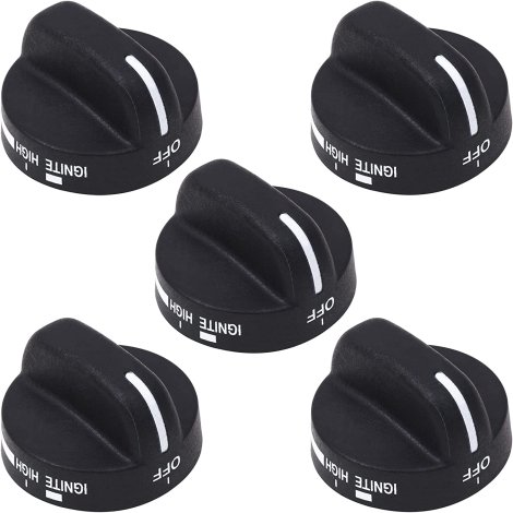 [Upgraded] Ultra Durable 8273103 Range Control Knob Replacement Part by Blue Stars - Exact Fit for Whirlpool & Amana Ranges - Replaces 8273107 8273111 PS11745570 AP6012363 - Pack of 5