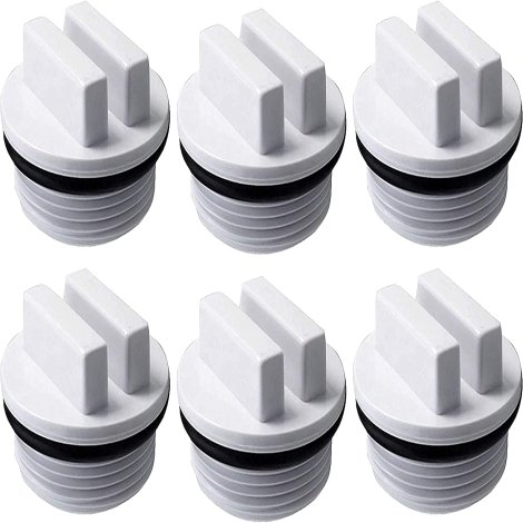 BlueStars Ultra Durable SP1022C 1.5" Pool Plug with O-Ring Threaded for Winterizing Pools During Winter Season and for Most Hayward Pentair Pool Filter Drain Plug - Pack of 6