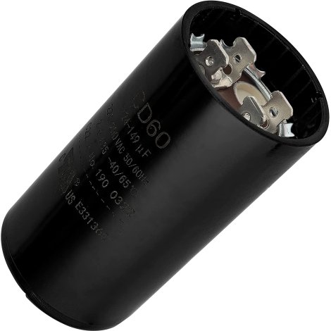 124-149 uf/MFD 220-250VAC Round Run Start Capacitor Replacement Part by BlueStars - Exact Fit for AC Motor Run or Fan Start and Cool or Heat Pump Air Conditioner