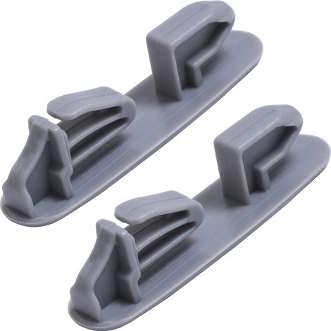 Ultra Durable 8565925 Dish Rack Stop Clip Replacement Part by BlueStars – Exact Fit For Whirlpool & Kenmore Dishwashers - Replaces WP8565925 8524581 8270105 - PACK OF 2