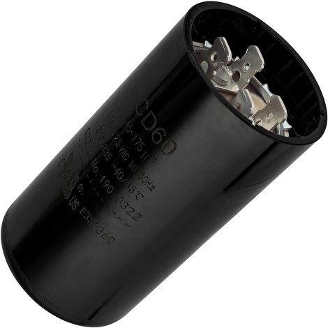 Ultra Durable 145-175 uf MFD 50/60 Hz 110-125 VAC Volts Round Start Capacitor by Blue Stars - Universal Fit for Air Conditioner and Other Electric Motor Applications - Pack of 1