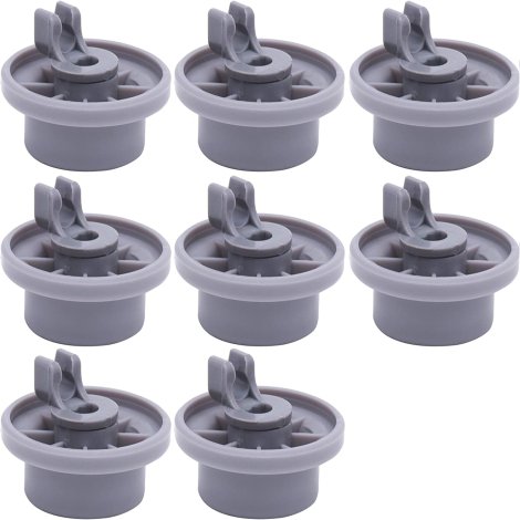 Ultra Durable 165314 Dishwasher Lower Rack Wheel Bosch Dishwasher Parts by BlueStars - Easy to Install - Exact Fit for Bosch & Kenmore Dishwashers - Replaces 420198 AP2802428 PS3439123 - PACK OF 8