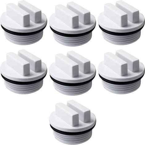 BlueStars Ultra Durable SP1022C 1.5" Pool Plug with O-Ring Threaded for Winterizing Pools During Winter Season and for Most Hayward Pentair Pool Filter Drain Plug - Pack of 7