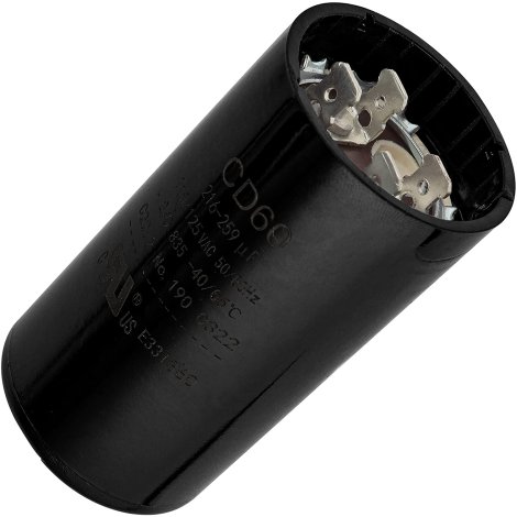 216-259 uF/MFD 110-125V Round Start Capacitor Replacement Part by Blue Stars - Exact Fit for AC Motor Run or Fan Start and Cool or Heat Pump Air Conditioner - Lot -1