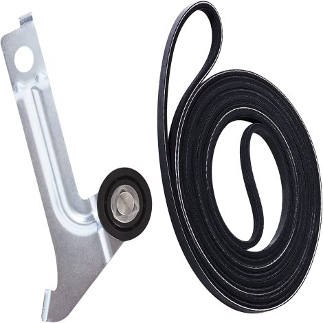 Ultra Durable 8547174 Dryer Idler Pulley & 8547168 Drive Drum Belt - Replacement Part By BlueStars - Compatible with Whirlpool Amana Dryers