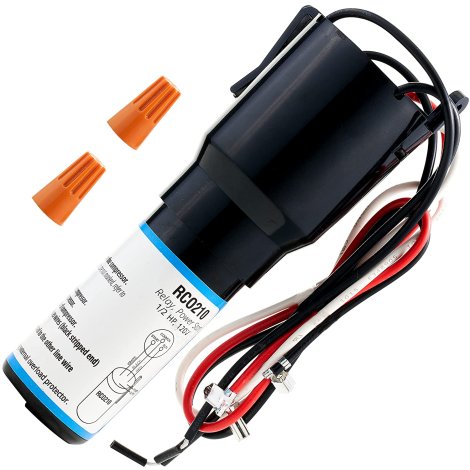 Ultra Durable RCO210 3 in 1 Hard Start Capacitor Replacement Part by Blue Stars - RSC Series Solid State Relay Overload & Start Capacitor Combination - 1/3-1/2 H.P. 115VAC