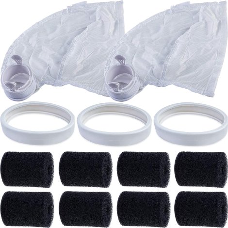 BlueStars Ultra Durable Pool Cleaner All Purpose Bag 280 K13 K16 & All Purpose Tire C10 & 9-100-3105 Sweep Hose Scrubber Replacement Kit Exact Fit for Polaris 280 480 Pool Cleaners