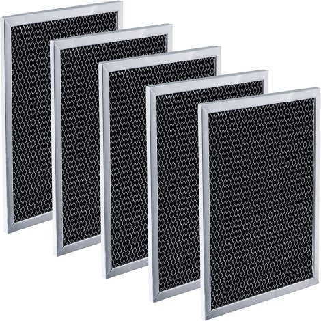 97007696 Range Hood Charcoal Filter 8 3/4" X 10 1/2" X 1/2" Replacement part by Blue Stars - Exact Fit For Broan Kenmore Maytag Range Hoods - Replaces 172266 41F 5-3082 51113711 - PACK OF 5