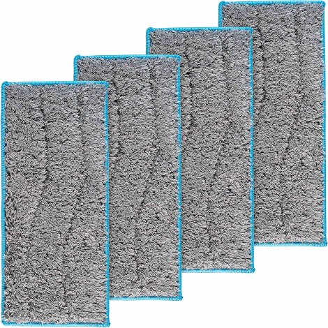 i-Robot m6 Washable and Reusable Wet Mopping Pads for Braava Jet Replacement by Blue Stars - Pack of 4