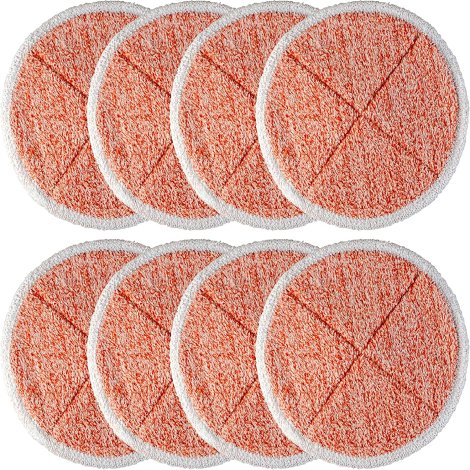 8 PACKS Deep Clean Spinwave Mop Pad for Bissell 2124 2039A Hard Floor Mop Cleaners by BlueStars - Heavy Scrub Pads